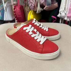 Frye Ivy Low Lace Slip On Sneaker Red Woman's Size 6